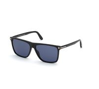 TOM FORD Uomo FT0832 FLETCHER 01V Occhiali da sole Acetato Nero Blu Squadrata Normale
