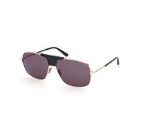 TOM FORD Uomo FT1096 TEX 28A Occhiali da sole Metallo Oro Grigio Squadrata Normale