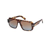 TOM FORD Uomo FT1101 TURNER 52F Occhiali da sole Acetato Havana Marrone Squadrata Normale Sfumato