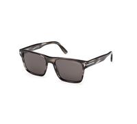 TOM FORD Uomo FT1205 CALDER 56A Occhiali da sole Acetato Havana Fumo Squadrata Normale