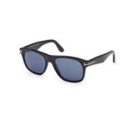 TOM FORD Uomo FT1284 MARLON-02 01V Occhiali da sole Acetato Nero Blu Squadrata Normale
