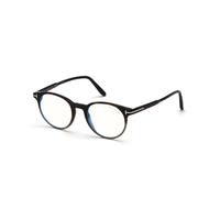 TOM FORD Uomo FT5695-B 056 Montature da vista Acetato Havana Rotonda Normale Anti luce blu - per PC