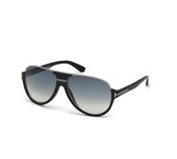 TOM FORD Uomo TOM FORD FT0334 DIMITRY 02W Occhiali da sole Acetato Nero Blu Pilot Normale Sfumato