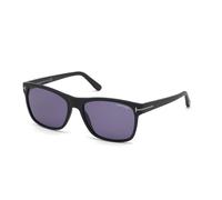 TOM FORD Uomo TOM FORD FT0698 GIULIO 02V Occhiali da sole Acetato Nero-opaco Blu Geometrica Normale