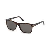 TOM FORD Uomo TOM FORD FT0698 GIULIO 52D Occhiali da sole Acetato Havana scuro Grigio Geometrica Polarizzata