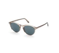 TOM FORD Uomo TOM FORD FT0904 AURELE 57V Occhiali da sole Acetato Beige Blu Rotonda Normale