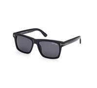 TOM FORD Uomo TOM FORD FT0906-N BUCKLEY-02 01A Occhiali da sole Acetato Nero Grigio Squadrata Normale