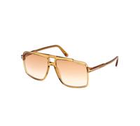 TOM FORD Uomo FT1177 KEMP 39F Occhiali da sole Acetato Giallo Marrone Squadrata Normale