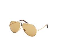TOM FORD Uomo TOM FORD FT1281 RICKIE-02 30E Occhiali da sole Metallo Oro Giallo Squadrata Normale