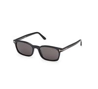 TOM FORD Uomo TOM FORD FT1300 MILES-02 01A Occhiali da sole Acetato Nero Fumo Squadrata Normale