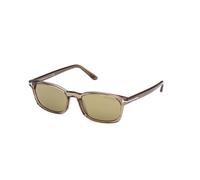 TOM FORD Uomo TOM FORD FT1300 MILES-02 45N Occhiali da sole Acetato Marrone Verde Squadrata Normale