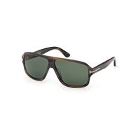 TOM FORD Uomo TOM FORD FT1335 WILLIAM-02 55N Occhiali da sole Acetato Havana Verde Squadrata Normale