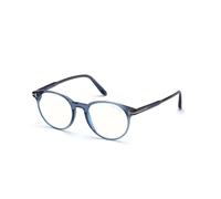 TOM FORD Uomo TOM FORD FT5695-B 090 Montature da vista Acetato Blu Rotonda Normale Anti luce blu - per PC