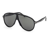 TOM FORD Uomo TOM FORD FT1211 VLADIMIR 01N Occhiali da sole Acetato Nero Verde Pilot Normale