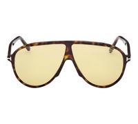 Tom Ford Vladimir Ft1211 Occhiali Da Sole Unisex Avana Mascherina Giallo 65mm