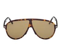 Tom Ford Vladimir Ft1211 Occhiali Da Sole Unisex Avana Mascherina Verde 65mm
