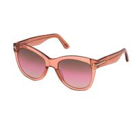 Tom Ford Wallace Ft 0870 Occhiali Da Sole Donna Rosa Geometrico Marrone 54mm