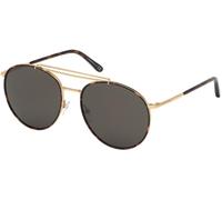 Tom Ford Wesley Ft 0694 Occhiali Da Sole Uomo Oro Rotondo Grigio 58mm