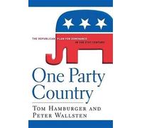 Tom Hamburger Peter Wallsten One Party Country (Copertina rigida)