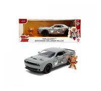 TOM JERRY Modello Auto DODGE CHALLENGER HELLCAT Figura Jerry 20cm 1/24 JADA