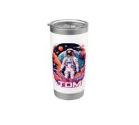 TOM - Nome ragazzo simpatico con un astronauta cool Bicchiere termico in acciaio inox doppia parete