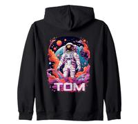 Tom - Nome Ragazzo Simpatico con Un Astronauta Cool Felpa con Cappuccio