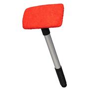 ToM PaR Autolavaggio con Microfibra I Manico telescopico I Rimuove Polvere, Acqua dai vetri I Impugnatura Confortevole I Testina a 3 Strati I Testa Triangolare I Lunghezza: 38-52 cm I Rosso