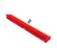 ToM PaR scopa da strada | scopa per spazzare con supporto manico in metallo | senza manico | scopa industriale larga | da corridoio | da giardino | grande | terrazza | garage | 80 cm, rosso
