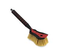 ToM PaR Spazzola di Lavaggio ad Acqua I Autolavaggio con Collegamento all'Acqua I Sgancio rapido per l'acqua I Setole morbide, Fini e Delicate I Impugnatura Comoda I Coche | Lunghezza: 44 cm I Rosso