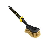ToM PaR Spazzola di Lavaggio ad Acqua I Autolavaggio con Collegamento all'Acqua I Sgancio rapido per l'acqua I Setole morbide, Fini e Delicate I Impugnatura Comoda I Coche | Lunghezza: 54 cm I Giallo