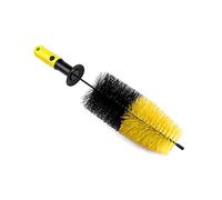 ToM PaR Spazzola per Cerchi XL I Cerchi in Acciaio e Alluminio I Impugnatura ergonomica I Collare in Gomma sull'impugnatura per Proteggere Le Mani I Rimuove Lo Sporco I Lunghezza: 45 cm I Giallo