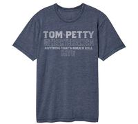 Tom Petty Impilati Testo Licenza Ufficiale Adulto Manica Corta Lavaggio Vintage
