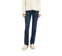 TOM TAILOR 1008119 Alexa Straight Jeans, 10282-Denim Dark Stone Wash, 29/32 Donna