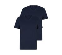 TOM TAILOR 1008639, Maglietta Basic in Confezione Doppia con Scollo a V Uomo, Blu (Dark Blue 10302), M