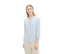 TOM TAILOR 1016190 Camicia da Donna, 35221-offwhite Blue Vertical Stripe, 34