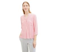 TOM TAILOR 1016190 Camicia da Donna, 35245-pink Offwhite Stripe, 32