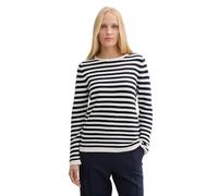 TOM TAILOR 1016350 Old Pullover, 37639-dark Navy White Stripe, S Donna
