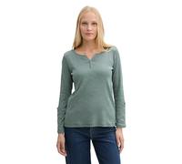 Maglietta a righe a maniche lunghe da donna TOM TAILOR con top Henley stretch NU