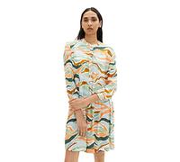 TOM TAILOR 1035862 Vestito, Verde (31122-Colorful Wavy Design), 38 Donna
