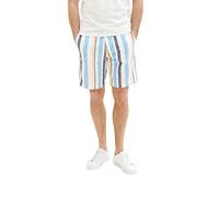 TOM TAILOR 1036297 Bermuda Shorts, 31778-Blue Multicolor Big Stripe, XL Uomo