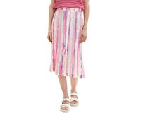 TOM TAILOR 1036675 Midi Rock, 31722-Pink Tie Dye Stripe, 34 Donna