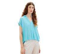 TOM TAILOR 1036699 Camicia da Donna, 26007-Teal Radiance, 38