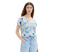 TOM TAILOR 1036774 T-Shirt, 32135-Blue Shapes Design, L Donna