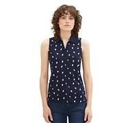 TOM TAILOR 1037379 Polo, 32674-Navy Offwhite DOT Design, M Donna