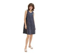 TOM TAILOR 1037425 Vestito, 32696 - Navy Abstract Leaf Design, 40 Donna