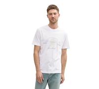TOM TAILOR 1037735 T-Shirt, 13308-White 1, L Uomo