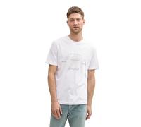 TOM TAILOR 1037735 T-Shirt, 13308-White 1, XL Uomo