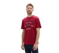 TOM TAILOR 1037735 T-Shirt, 35930-Deep Red, M Uomo