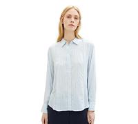 TOM TAILOR 1037894, Camicia da Donna Donna, 33794 - Blue Offwhite Stripe,