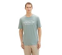 TOM TAILOR 1037982 T-Shirt, 12960-Dark Smoke Green, M Uomo
